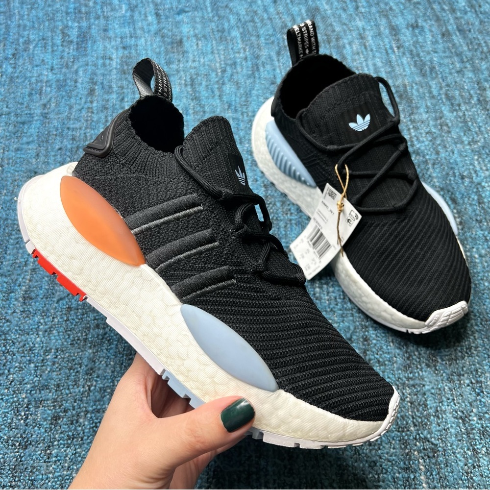 Adidas NMD W1 Sneakers in Black Clear Sky Women's Size 6 Shoes NWT